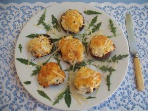 Ricotta stuffed mushrooms